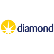 sun in yellow circle and the word diamond